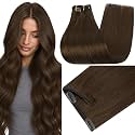 Full Shine Hair Extensions Clip ins, Rich Brown, 135g 16 Inch 7 Pcs
