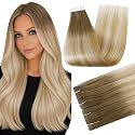 Full Shine Seamless Tape In Hair Extensions, Ash Brown Ombre 20 Inch