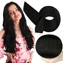 Full Shine Tape In Extensions Human Hair, Off Black 10 Inch