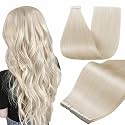 Full Shine Tape In Hair Extensions Human Hair Beige Blonde 22 Inch 150G