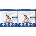 Full Size Mattress Protector Bedbug Waterproof Zippered Cover Hypoallergenic Premium Quality Encasement White (Pack of 2)