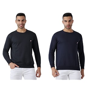 maleno full sleeves round neck charcoal grey amp yellow sweat shirt