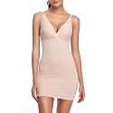 Full Slips for Under Dresses Women Full Body Shaping Control Slip V Neck Adjustable Spaghetti Straps Long Nightgown