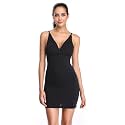 Full Slips for Under Dresses Women Full Body Shaping Control Slip V Neck Adjustable Spaghetti Straps Long Nightgown