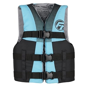 full throttle teen nylon life jacket aqua