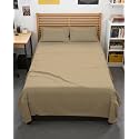 Full XL Sheets - 4 Piece Full XL Sheet Set - Breathable &amp; Cooling - Beige