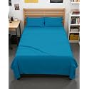 Full XL Sheets - 4 Piece Full XL Sheet Set - Cool &amp; Breathable - Denim Blue