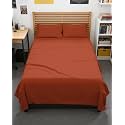 Full XL Sheets - 4 Piece Full XL Sheet Set - Cool &amp; Breathable - Terracotta