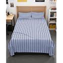 Full XL Sheets - 4 Piece Full XL Sheet Set - Soft &amp; Cooling - Blue Stripes