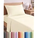 Twin Size 3 Piece Sheet Set - Comfy Breathable &amp; Cooling Sheets - Off White