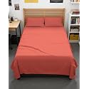 Full XL Sheets - 4 Piece Full XL Sheet Set - Breathable &amp; Cooling - Coral
