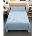 Full XL Sheets - 4 Piece Full XL Sheet Set - Cool &amp; Breathable - Sky Blue