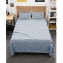 Full XL Sheets - 4 Piece Full XL Sheet Set - Breathable - Heathered Blue