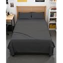 Full XL Sheets - 4 Piece Full XL Sheet Set - Cool &amp; Breathable - Charcoal