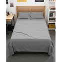 Full XL Sheets - 4 Piece Full XL Sheet Set - Breathable - Heathered Grey