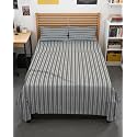 Full XL Sheets - 4 Piece Full XL Sheet Set - Soft &amp; Cooling - Grey Stripes