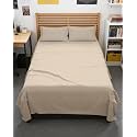 Full XL Sheets - 4 Piece Full XL Sheet Set - Breathable &amp; Cooling - Wheat