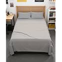 Full XL Sheets - 4 Piece Full XL Sheet Set - Cool &amp; Breathable - Light Grey