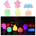 Fullhawl 12 Pcs Halloween Chalk, Ghost Glow in The Dark 6 Neon Color