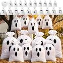 Fullhawl 20 Pack Halloween Lawn Leaf Bags Ghost Yard Decorations, 2 Sizes