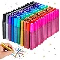 Fullhawl 200 Pcs Glitter Glue Pens Non-Toxic for Art Projects, 10 Colors