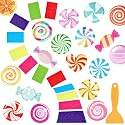 Fullhawl 30 Pcs Candy Non Slip Shower Stickers, Cute Bathtub Safety