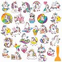 Fullhawl 30 Pcs Unicorn Non Slip Shower Stickers, Kids Bathtub Safety