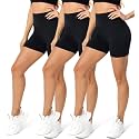 FULLSOFT High Waisted Biker Shorts for Women-5" Tummy Control Fitness Athletic Workout Running Yoga Gym Shorts