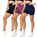 FULLSOFT High Waisted Biker Shorts for Women-5" Tummy Control Fitness Athletic Workout Running Yoga Gym Shorts