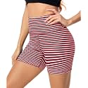 FULLSOFT High Waisted Biker Shorts for Women-5" Tummy Control Fitness Athletic Workout Running Yoga Gym Shorts