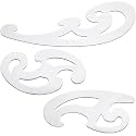 Fulmoon 3 Pcs French Curve Stainless Steel Ruler for Sewing Stencils Metal
