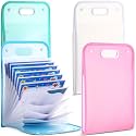 Fulmoon 4 Pcs A4 File Folders,13 Pockets File Organizer with Labels A4 Expanding File Vertical with Portable Receipt Document Organizer for Office School (Cute Colors,9.61" X 14.76",Classic)