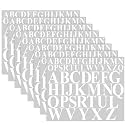 Fulmoon 416 Pcs Vinyl Letters Sticker Decal, White, 1 Inch, 2 Inch