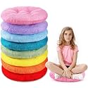 Fumete 8 Pcs Round Floor Cushions for Classroom Kids,Classic Rainbow