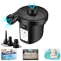 Fun Express Air Pump |Electric Balloon Pump Machine | Mini Pump | Balloon Blower Machine Electric | Inflator Pump | Quick Fill or Release - HT196 0.5 Cubic_Feet_Per_Minute,Black.