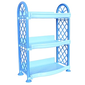 fun homes organising rackunbreakable plastic 3 shelves kitchen storage standdurable wall mounted jar kitchen utensils organizer blue