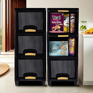 fun homes 6 units cabinet storage organizer 3  3  folding storage cabinets  clothes organizer for wardrobe  drawer storage organizer  multipurpose rack for storage  black