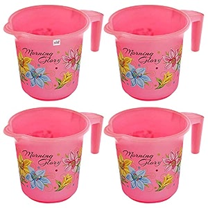 fun homes 40 liters multipurpose bath tub for bathroom  suitable for indoor and outdoor use  durable amp lightweight tub for washing clothes amp utensils  flower print - white