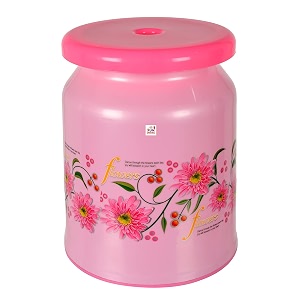 fun homes flower design multipurposes plastic sitting stool pink