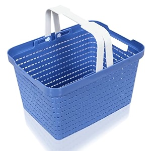 fun homes medium plastic storage baskets with foldable handles  storage containers for fruits amp vegetables  storage baskets for kitchen books amp stationery items  dark grey