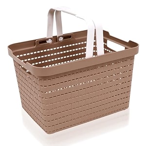 fun homes multipurpose plastic storage baskets with handle for organizing home amp office  rectangle storage box tray for kitchen grocery bathroomclothes makeup amp stationery items  coffee