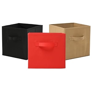 fun homes pack of 2 foldable storage box  multipurpose storage organizer for clothes  plain wardrobe organizer for book stationary amp toys  11 inch  black