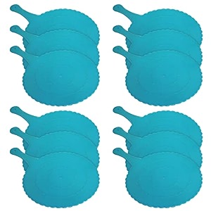 fun homes plastic lightweight handfanhath pankhabeejna for natural cooling air home decor and travel useful pack of 12 blue