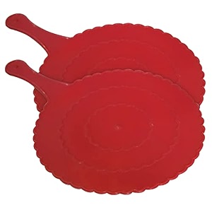 fun homes plastic lightweight handfanhath pankhabeejna for natural cooling air home decor and travel useful pack of 2 red
