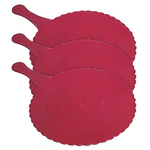 fun homes plastic lightweight handfanhath pankhabeejna for natural cooling air home decor and travel useful pack of 3 pink