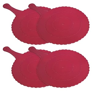 fun homes plastic lightweight handfanhath pankhabeejna for natural cooling air home decor and travel useful pack of 4 pink