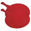Fun Homes Plastic Lightweight Handfan|Hath Pankha|Beejna for Natural Cooling Air Home Decor and Travel Useful, Pack of 2 (Red)