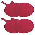 Fun Homes Plastic Lightweight Handfan|Hath Pankha|Beejna for Natural Cooling Air Home Decor and Travel Useful, Pack of 4 (Pink)