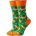 Fun Socks for Women, Rainbow Design,Stocking Stuffers, Size 6-12