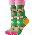 Fun Socks for Women, Rainbow Design,Stocking Stuffers, Size 6-12